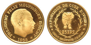 Ivory coast Republic  Republic 25 Francs ... 