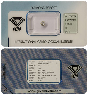 Diamonds certificate  Natural Diamond Round ... 