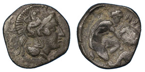 Puglia Taranto (Taras)   Obol 302-228 BC ... 