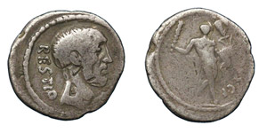 Republic  C. Antius Restio (47 BC) Denarius ... 