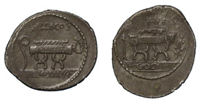 Republic  Q. Pompeius Rufus (54 BC) Denarius ... 