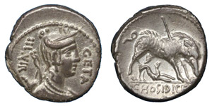 Republic  C. Hosidius (68 BC) Denarius  ... 