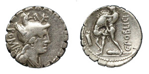 Republic  C. Poblicius (80 BC) Denarius ... 