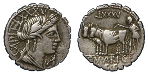 Republic  C. Marius (81 BC) Denarius ... 