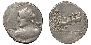 Republic  C. Licinius Macer (84 BC) Denarius ... 