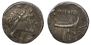 Republic  M. Fonteius (108-107 BC) Denarius ... 