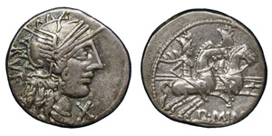 Republic  Minucius Rufus (122 BC) Denarius  ... 