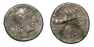 Republic  M. Opimius (131 BC) Denarius  ... 