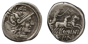 Republic  C. Maianus (153 BC) Denarius ... 