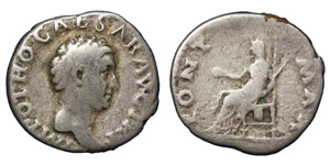Empire  Otho (69 AD) Denarius Rome.Bare head ... 