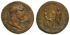 Empire  Trajan (98-117 AD) Sestertius ca 103 ... 