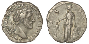Empire  Antoninus Pius (138-161 AD) Denarius ... 