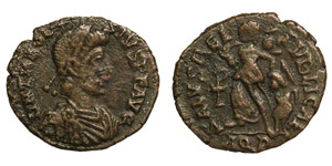 Empire  Theodosius II (402-450 AD) Bust r., ... 