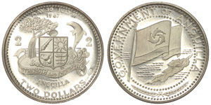 Anguilla Republic   2 Dollars 1969 KM#17.  ... 