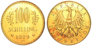 Austria First Republic   100 Schilling 1929 ... 