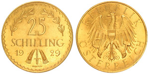 Austria First Republic   25 Schilling 1929 ... 