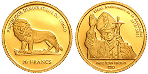 Congo Democratic Republic   20 Francs 2003 ... 