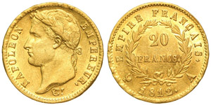 France  Napoleon I (1804-1814) 20 Francs ... 
