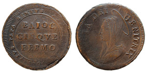 Italian States Fermo  Pius VI (1775-1799) ... 