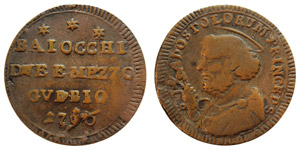 Italian States Gubbio  Pius VI (1775-1799) ... 