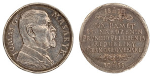 Czechoslovakia   1935 Medal Tomas Masaryk   ... 