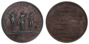 Italy Chiavari   1791 Medal award of the ... 
