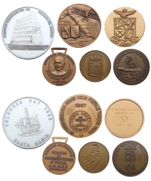 Italy   Lot Lot of 6 medals, theme: marine, ... 
