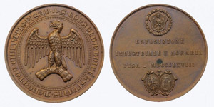 Italy Pisa   1868 Pisa, Commemorative medal ... 