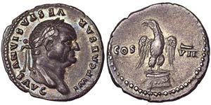 Empire   Vespasianus (69-79 AD) Denarius ... 
