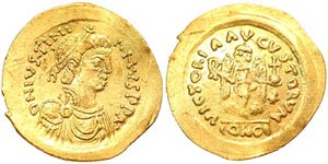    Iustinianus I (527-565) Tremissis n.d. ... 