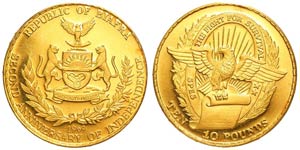 Biafra Republic    10 Pounds 1969 Ø 39,5 mm ... 