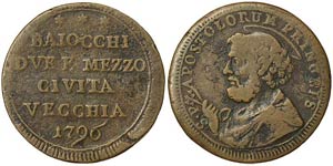 Italian States Civitavecchia   Pius VI ... 