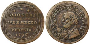 Italian States Perugia   Pius VI (1775-1799) ... 