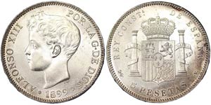 Spain Kingdom   Alfonso XIII (1886-1931) 5 ... 