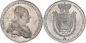 Lichtenstein Franz Joseph I. 1772 - 1781  20 ... 