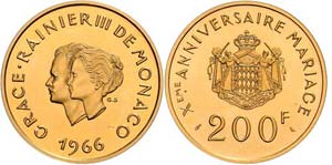 Monacco Rainer III.  1949 - 2005  200 Francs ... 