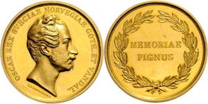 Schweden Oskar I. 1844 - 1859  Goldmedaille ... 