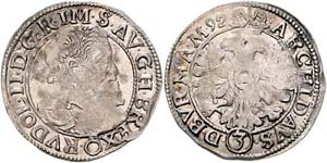 Rudolph II. 1576 - 1612  3 Kreuzer (15) 92 ... 