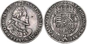 Matthias II. 1612 - 1619  3 facher Taler ... 