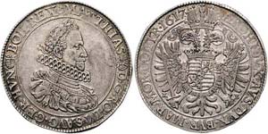 Matthias II. 1612 - 1619  Taler 1617 K-B ... 