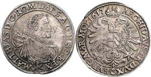Matthias II. 1612 - 1619  Taler 1617 Prag, ... 