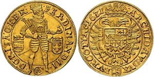 Ferdinand II. 1619 - 1637  2 Dukaten 1631 ... 