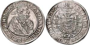 Ferdinand II. 1619 - 1637  Taler 1624 Wien. ... 