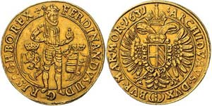Ferdinand II. 1619 - 1637  10 Dukaten 1631 ... 