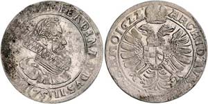 Ferdinand II. 1619 - 1637  1/2 Taler zu 75 ... 