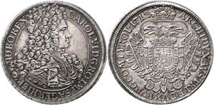 Karl VI. 1712 - 1740  Taler 1712 Wien. Her. ... 