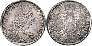 Karl VI. 1712 - 1740  Taler 1733 mit ... 