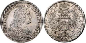 Karl VI. 1712 - 1740  Taler 1736 3 Punkte ... 