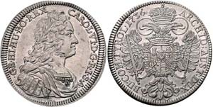 Karl VI. 1712 - 1740  Taler 1736 4 Punkte ... 