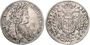 Karl VI. 1712 - 1740  1/2 Taler 1717 K-B ... 